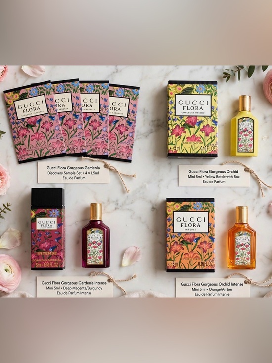 Gucci Other - 🆕🌸💐Gucci Flora Mini Gift Set — Pink, Yellow, Orange & Deep Magenta Bottles